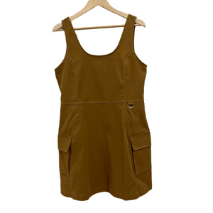 The Outdoor Dress Outdoor Voices Brown Mini Dress Shorts Tank Top Cargo Pockets
